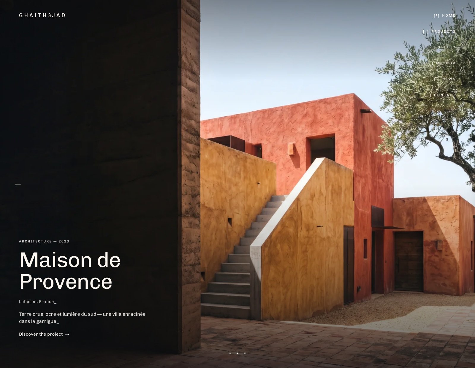 Site web GHAITH&JAD réalisé par Weblance Studio